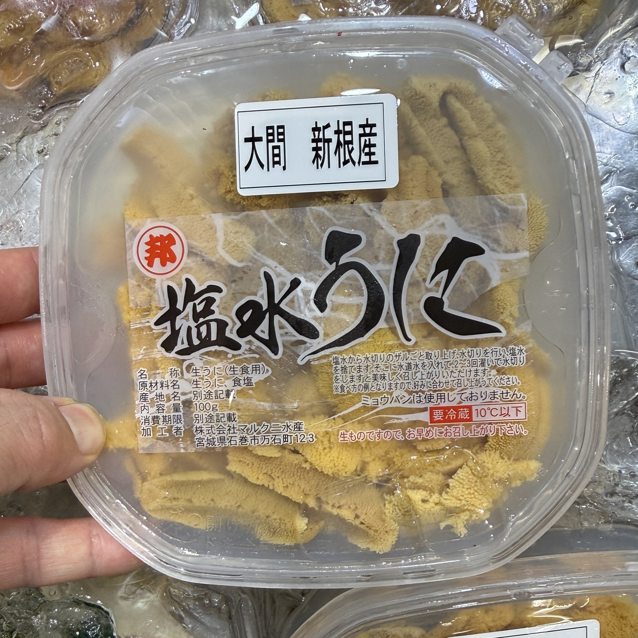 うに 青森県新根産 ムラサキウニ 100g 塩水パック 紫ウニ 冷蔵 | 豊洲