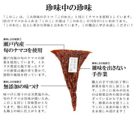 干しこのこ 1枚(約20~30g)高級珍味 ギフト 贈答用 【大干しこの子】バチコ クチコ バチ子 くち子 冷凍