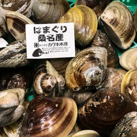 天然 桑名ハマグリ 最高級 蛤 豊洲直送 1キロ(1個約100g)【桑名はまぐり1K】冷蔵