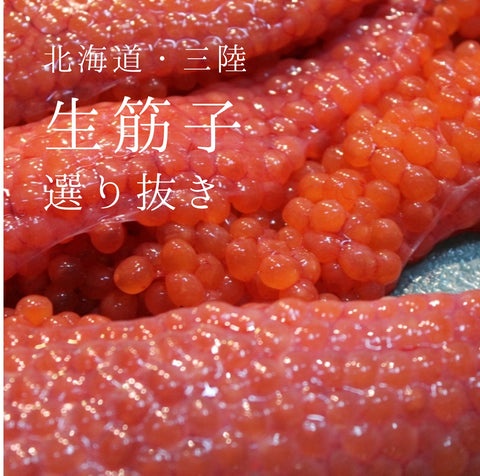 特選 生筋子 生スジコ 500g 北海道産・三陸産・青森産 【高級生スジコ500g】 冷蔵 豊洲直送