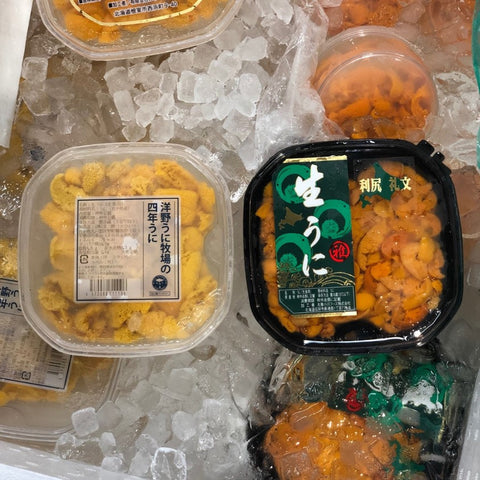 特選雲丹 赤ウニ(100g)・白ウニ(100g)食べ比べ  塩水ウニ2パック 北海道・岩手産 他【ウニ白赤食べ比べセット】冷蔵 豊洲直送
