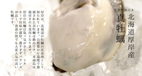 殻付き牡蠣　厚岸産 北海道 生食用 50-80g/個（Ｌサイズ） 計10個 真牡蠣 カキ かき【厚岸牡蠣100-120gx10個】 冷蔵